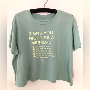 Signs You Might Be A Mermaid T-shirt Crop Loose Fit